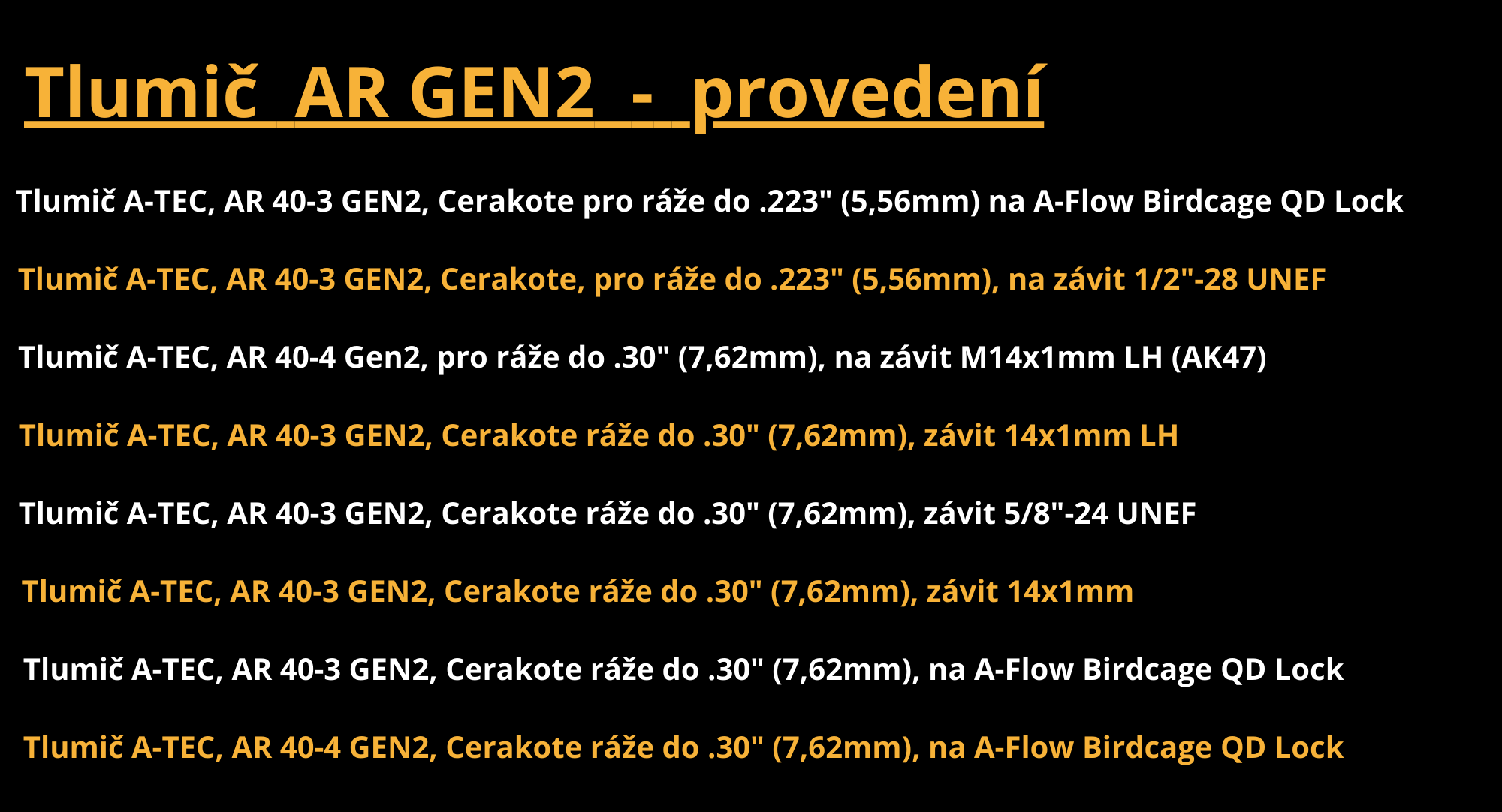 Tlumič  Model AR GEN2